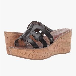Sam Edelman Regis Black Wedge Sandals